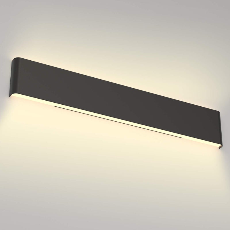 Aipsun 30W/32.6in Modern Black Vanity Light Indoor Modern Rectangular LED Wall Mount Light Up and Down Vanity Light for Bathroom Lighting Fixtures Warm Light 3000K - Image 1